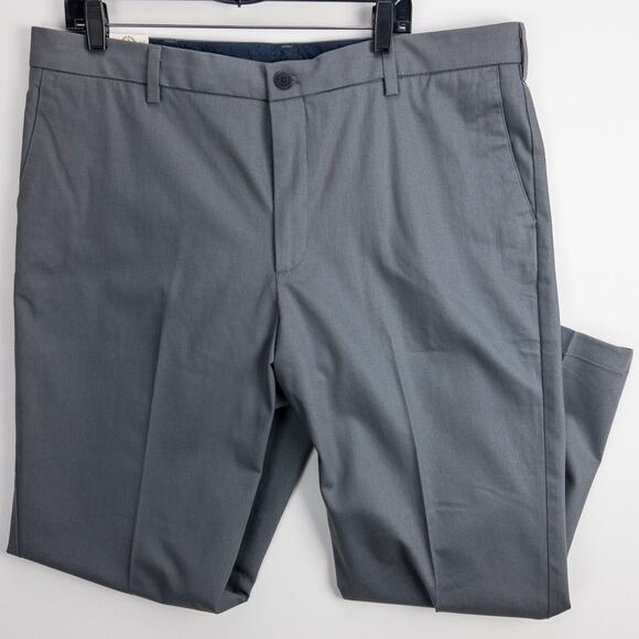 Dockers Signature Khakis Flat Front Men’s 40x29 Gray Twill Stretch NWT Workwear - Picture 1 of 13